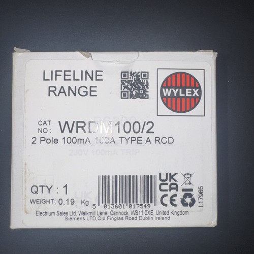Wylex wrdm100 100a 100ma - wylex, wrdm100/2