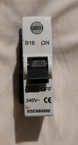 Wylex b16 interruttore mcb - b16,